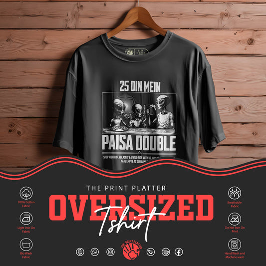 PAISA-DOUBLE oversized t-shirt for men women | 148