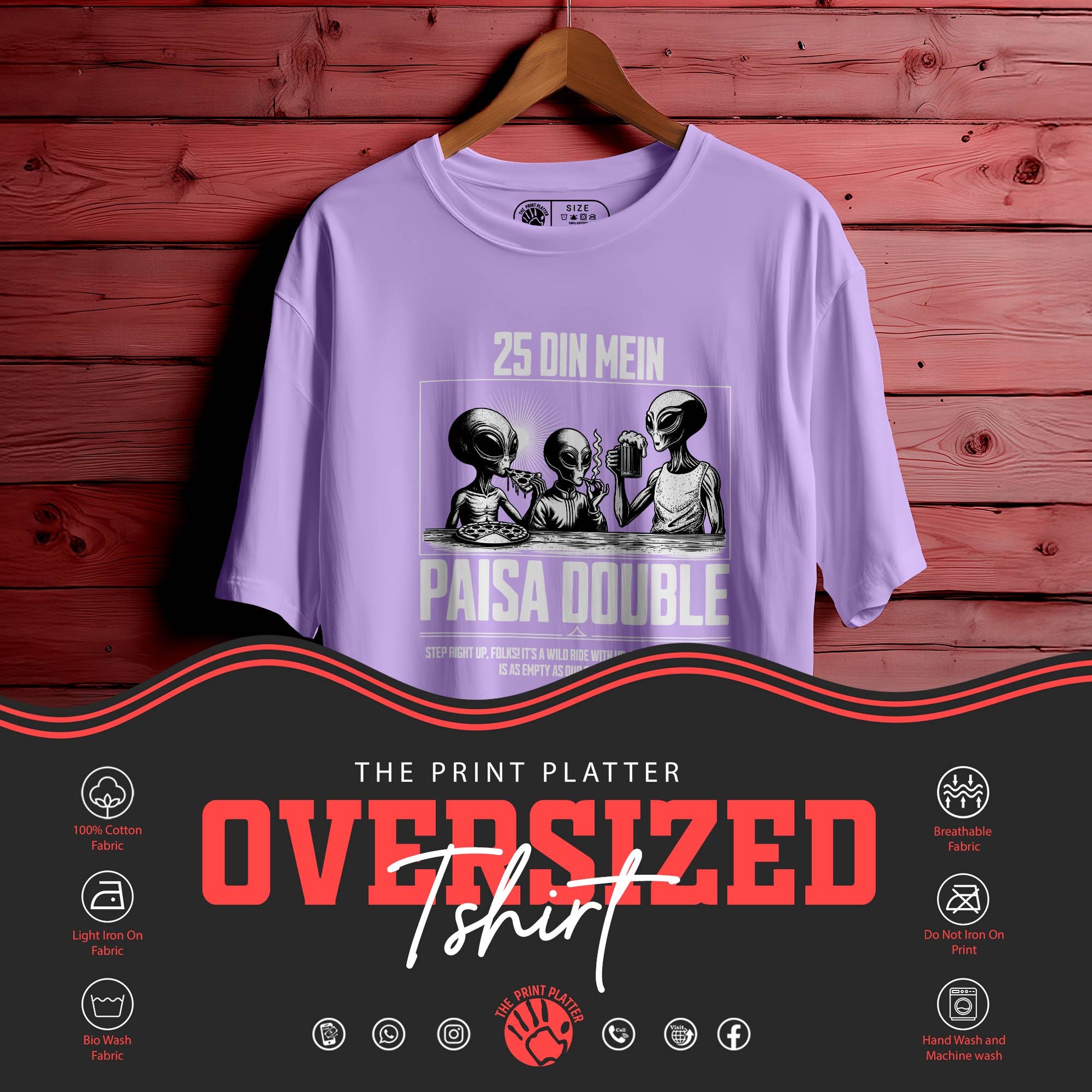 PAISA-DOUBLE oversized t-shirt for men women | 148