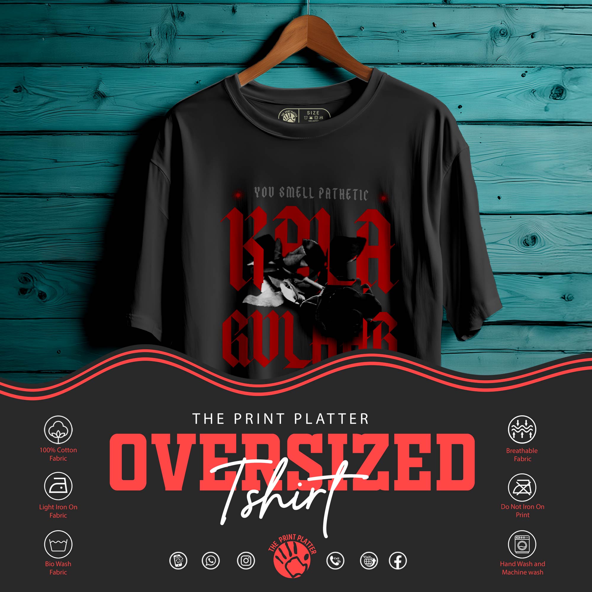 Kala-Gulaab  T-SHIRT FOR MEN OR WOMEN |170