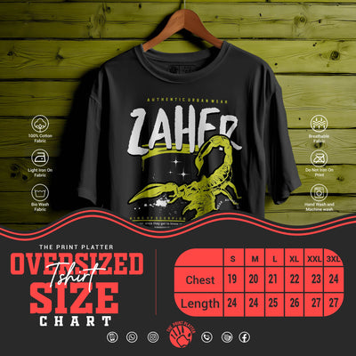 ZAHER Oversized Black T-shirt Bio Wash |20