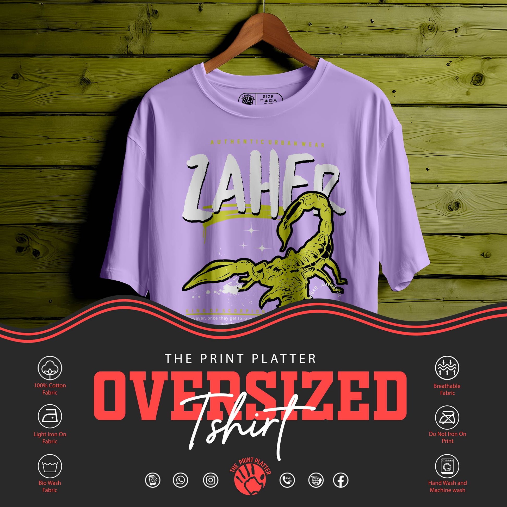 ZAHER Oversized Black T-shirt Bio Wash |20
