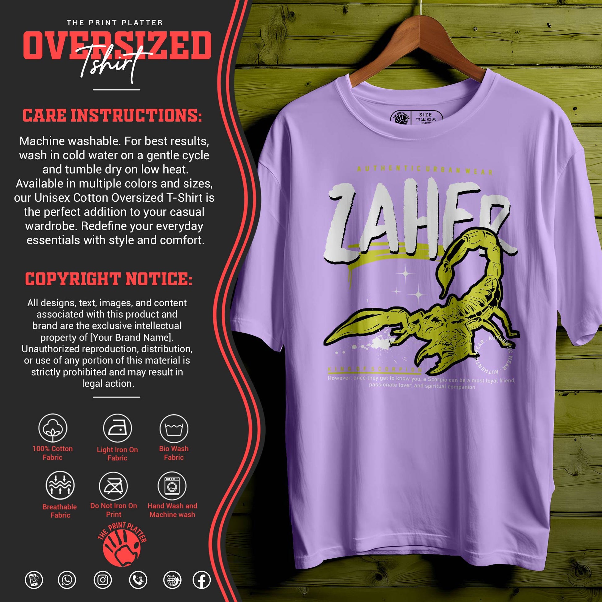 ZAHER Oversized Black T-shirt Bio Wash |20