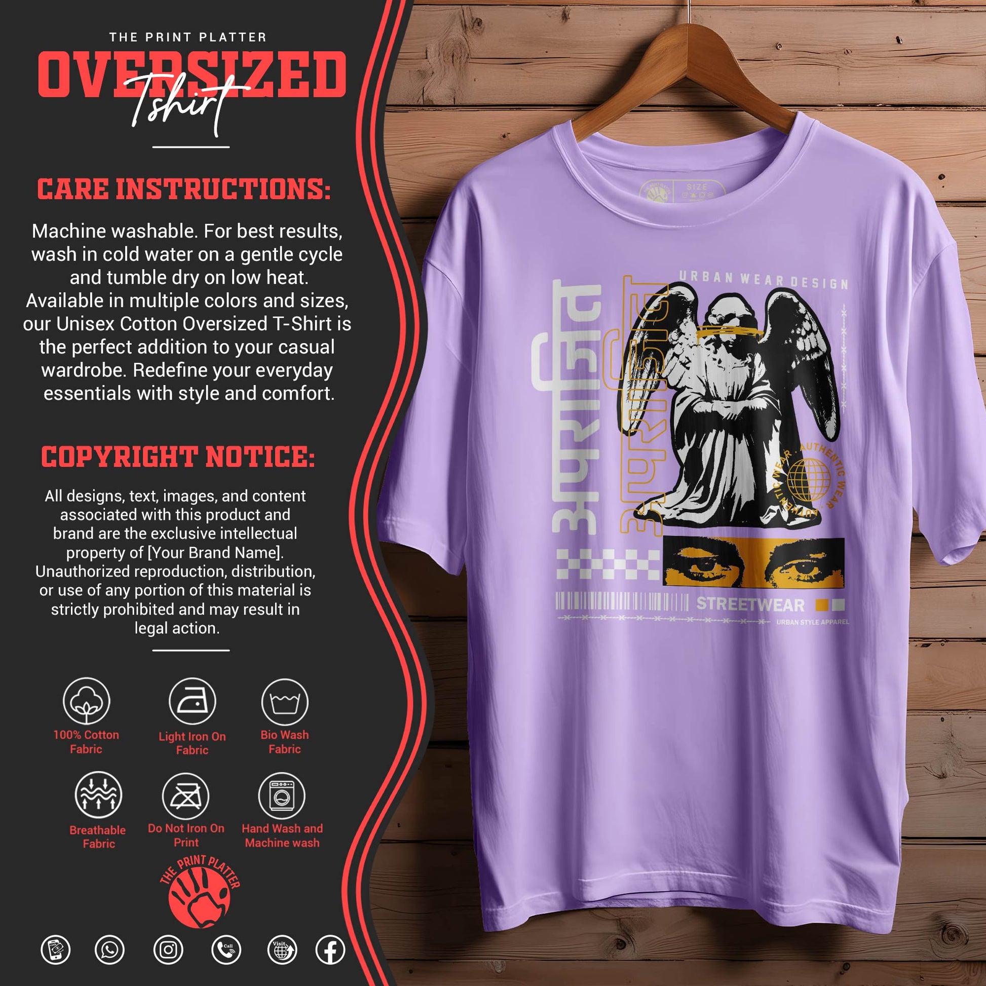 APRAJEET Oversized Black T-shirt Bio Wash |21