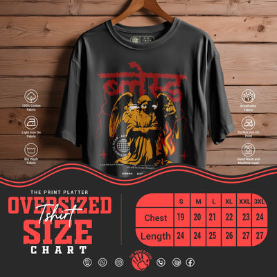 Blessed Oversized Black T-shirt Bio Wash| 24