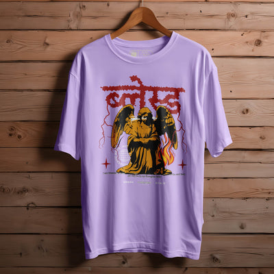 Blessed Oversized Black T-shirt Bio Wash| 24
