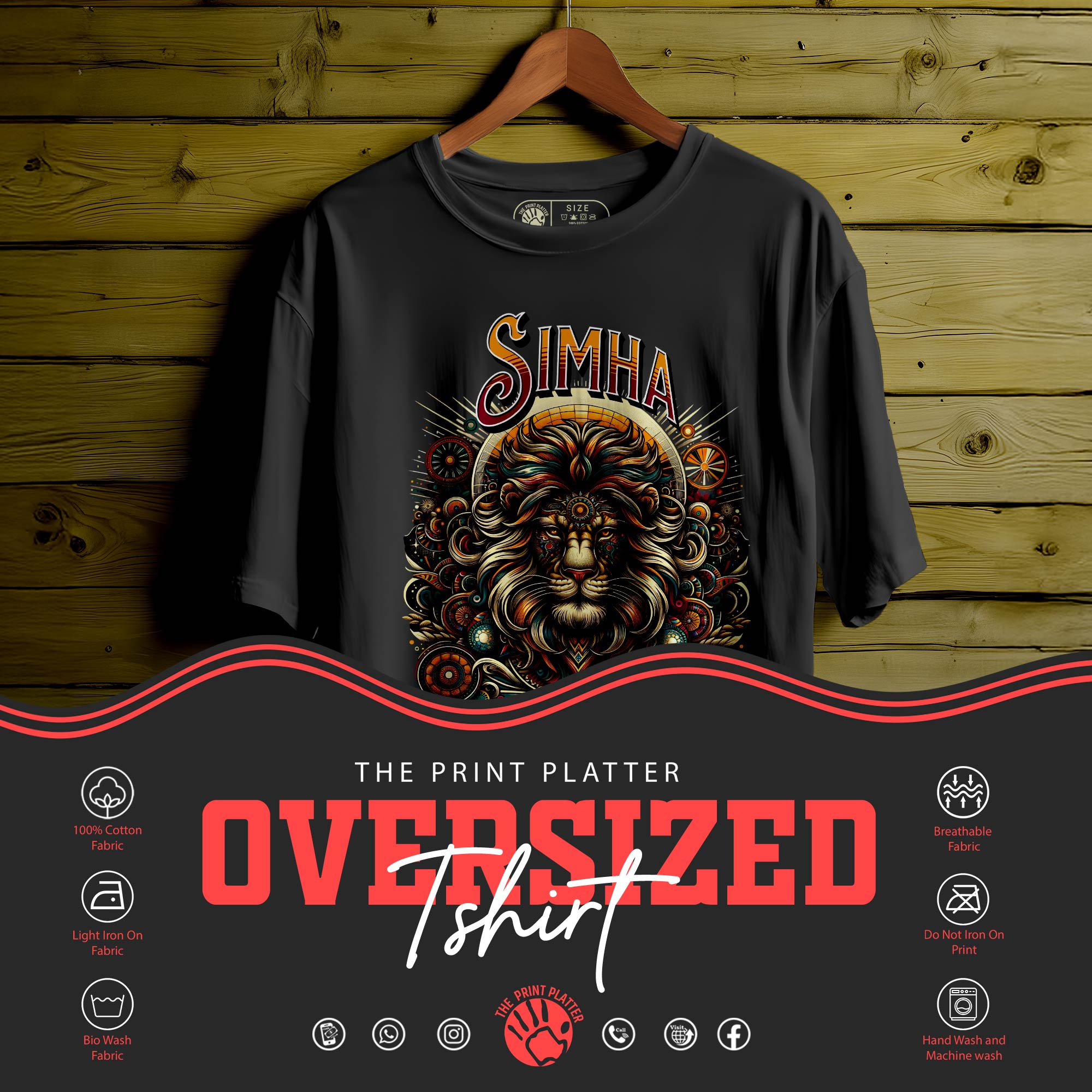 SIMHA Oversized T-Shirt FOR MEN OR WOMEN  |267