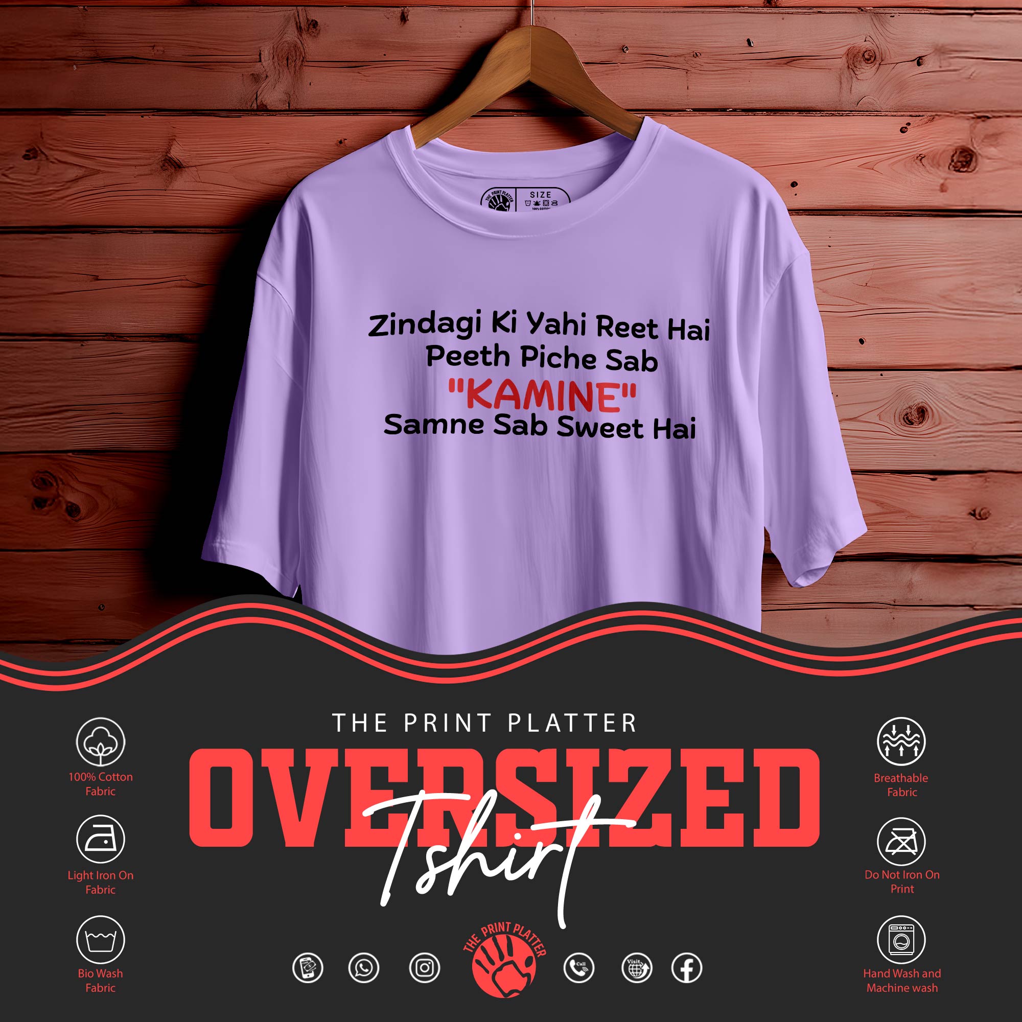 Zindagi Ki.... OVERSIZED T-Shirt Unisex  | 366