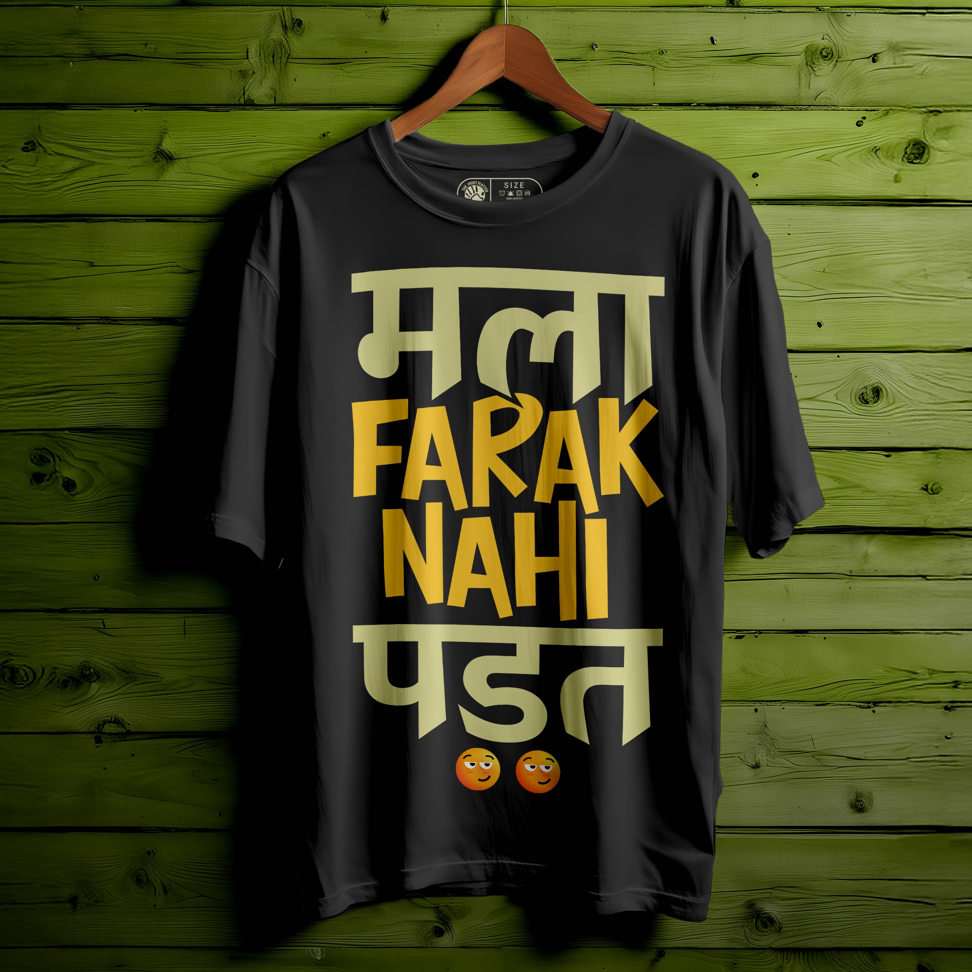 MLA FARAK NAHI PADT Oversized Unisex T-Shirt – Attitude Wali Streetwear  📝 |403