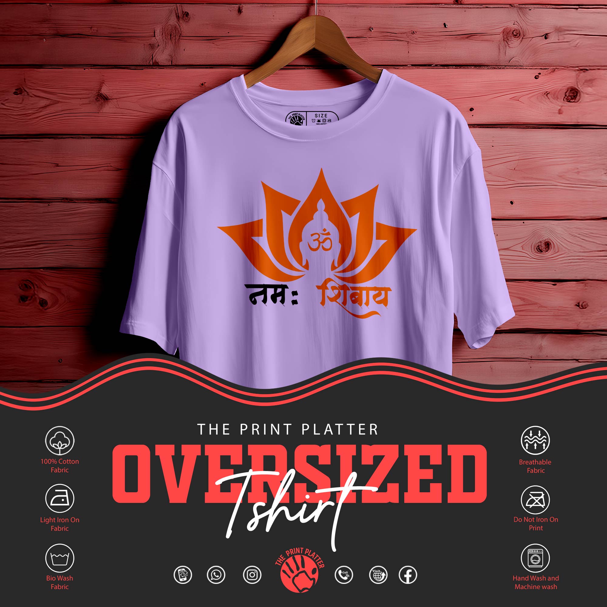 Om Namah Shibay Oversized Unisex T-Shirt – Spiritual Energy, Street Style|409