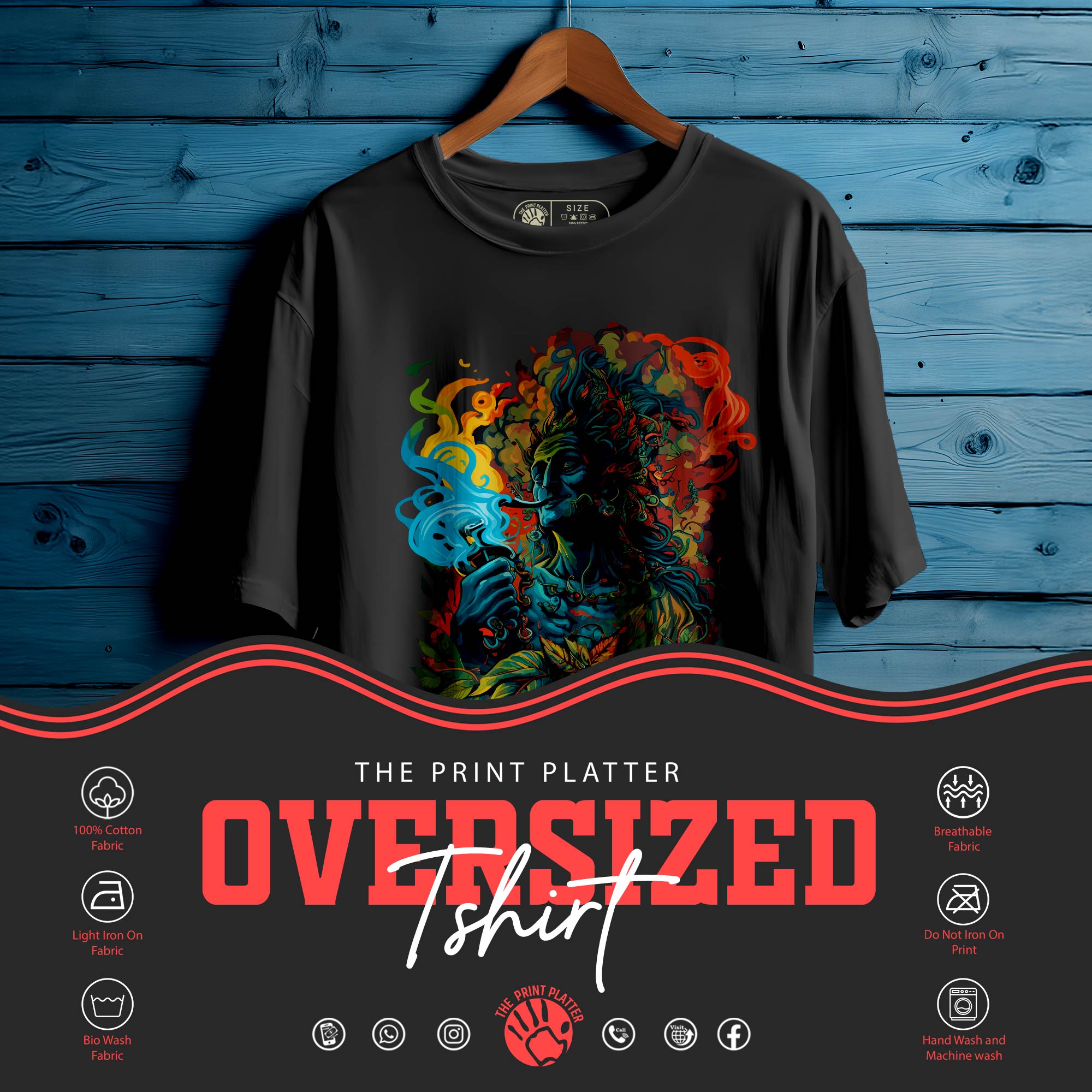 GOD SHIVA  Oversized Unisex T-Shirt |437