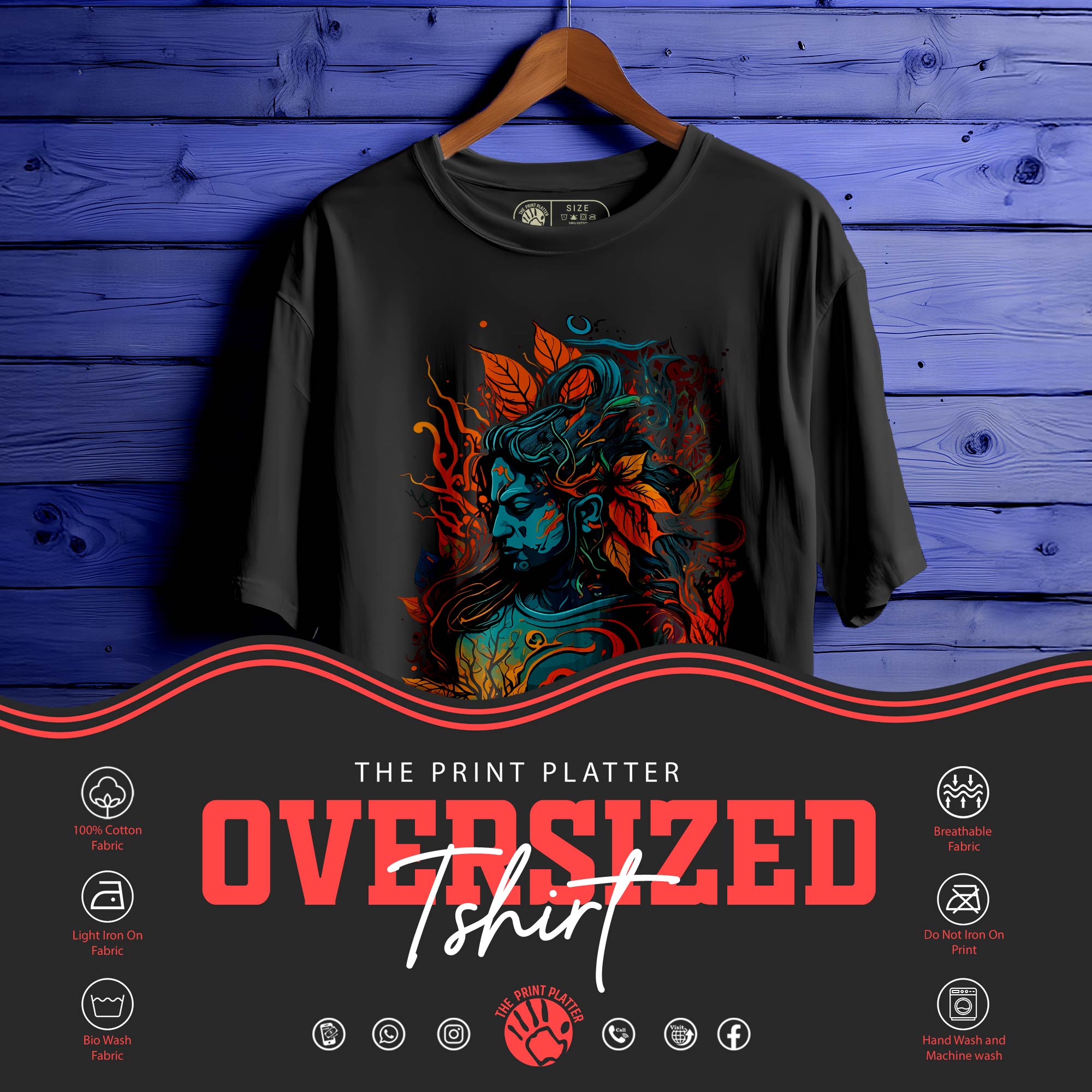 GOD SHIVA  Oversized Unisex T-Shirt |439