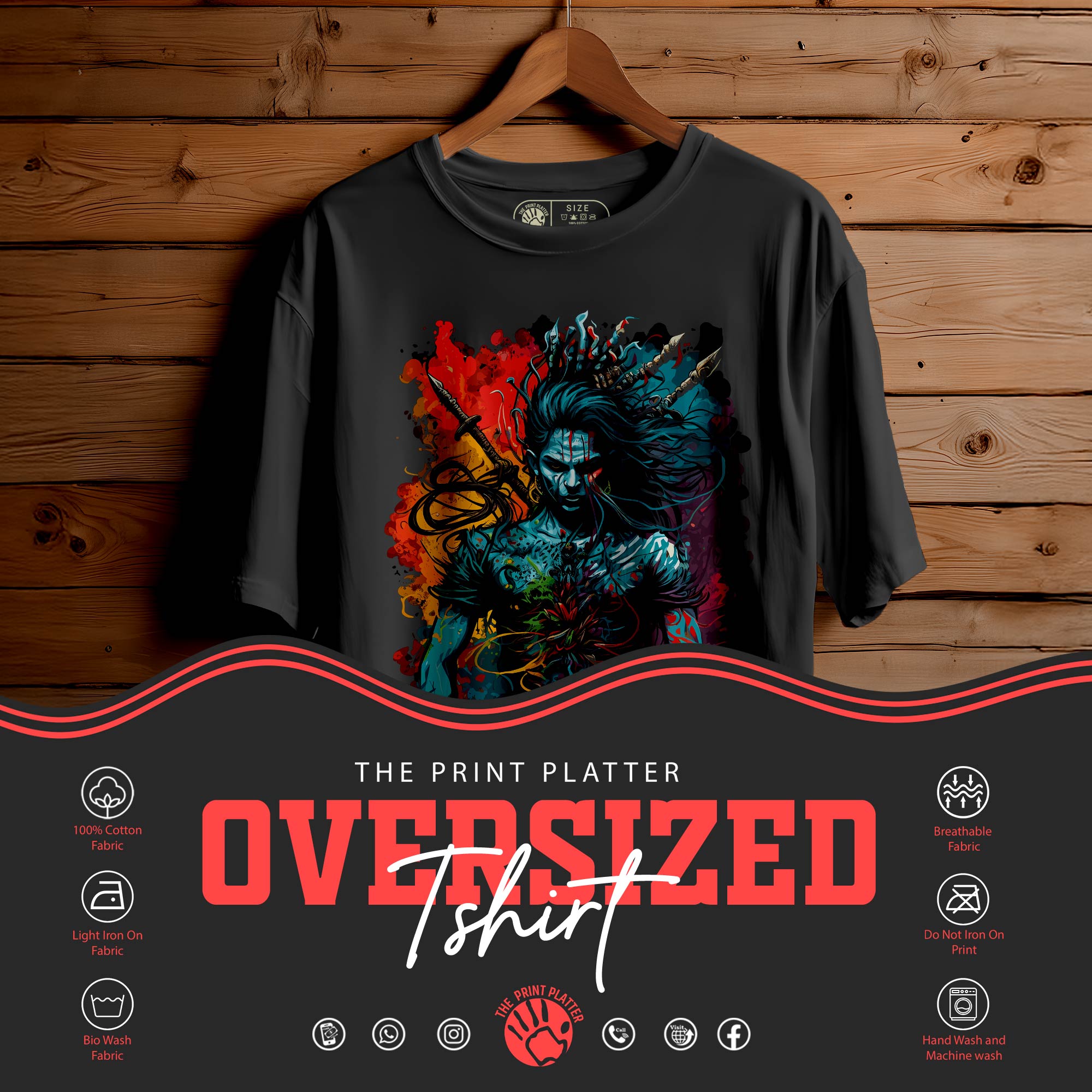 GOD SHIVA  Oversized Unisex T-Shirt |441