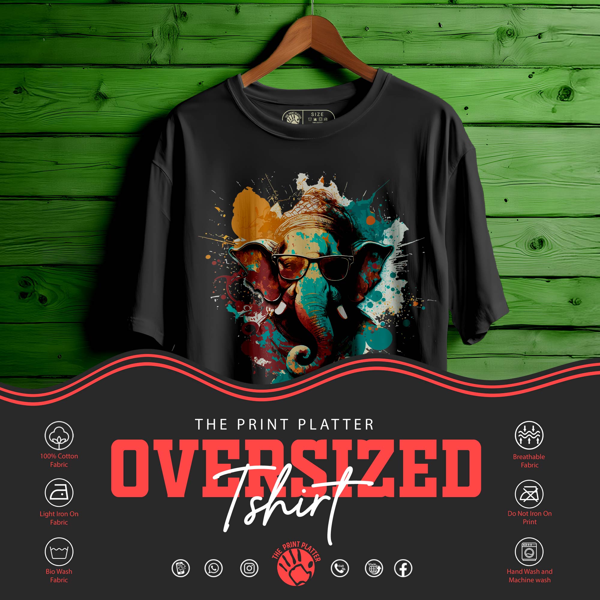 GANESH HINDU GOD  Oversized Unisex T-Shirt |443