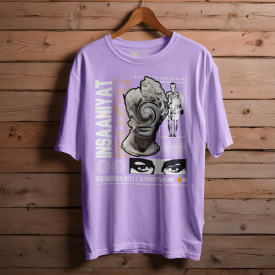 INSANIYAT Oversized Black T-shirt Bio Wash| 45