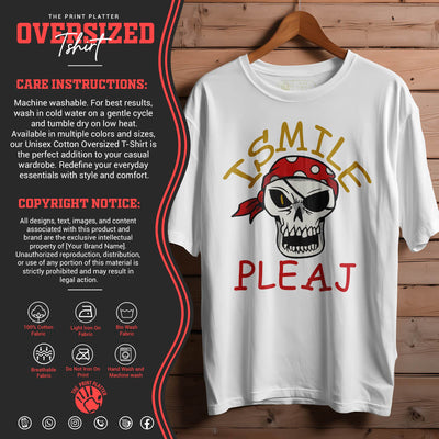 ISMILE  PLEAJ Oversized Black T-shirt Bio Wash| 46