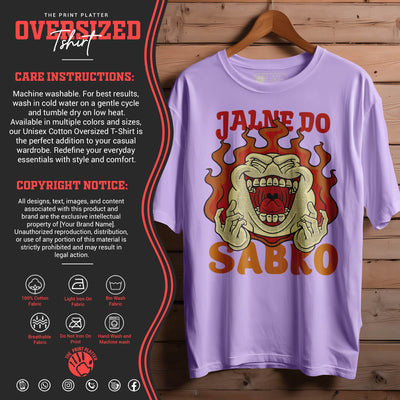 JALNE DO SABKO Oversized Black T-shirt Bio Wash| 47