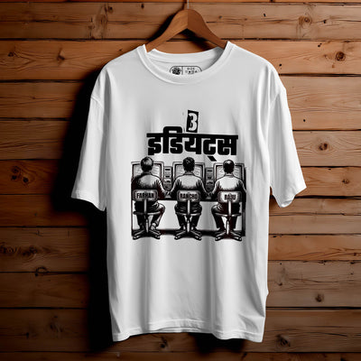 3-Idiots OVERSIZED T-SHIRT FOR UNISEX BIO WASH |54