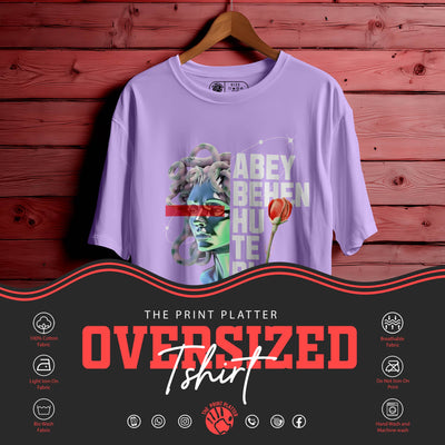 ABEY BEHEN HU TERI Oversized Black T-shirt Bio Wash| 56