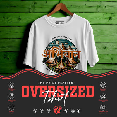 ABHIYAN Oversized Black T-shirt Bio Wash| 58