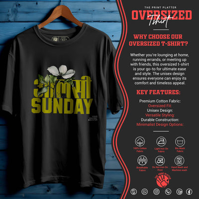 ALSHI-SUNDAY OVERSIZED T-SHIRT FOR UNISEX BIO WASH |59