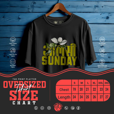 ALSHI-SUNDAY OVERSIZED T-SHIRT FOR UNISEX BIO WASH |59