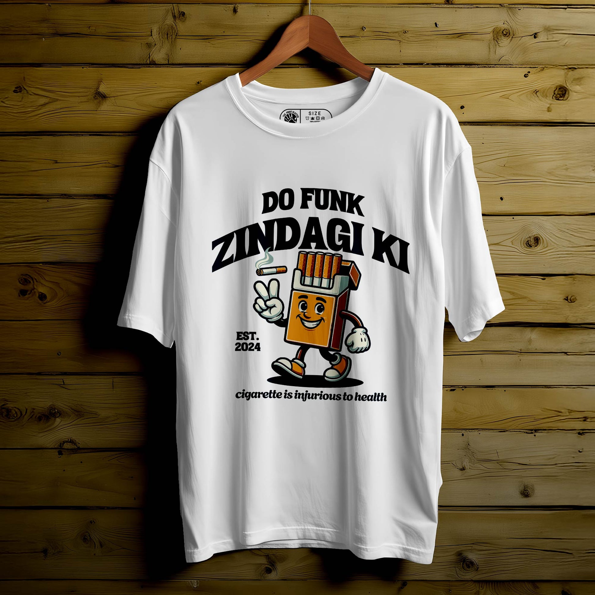 DO FUNK KI ZINDAGI Oversized Black T-shirt Bio Wash| 65