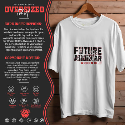 FUTURE ANDHKAR Oversized Black T-shirt Bio Wash| 67