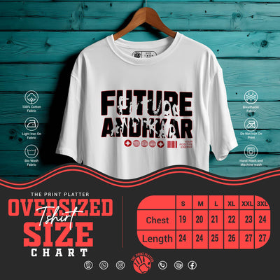 FUTURE ANDHKAR Oversized Black T-shirt Bio Wash| 67