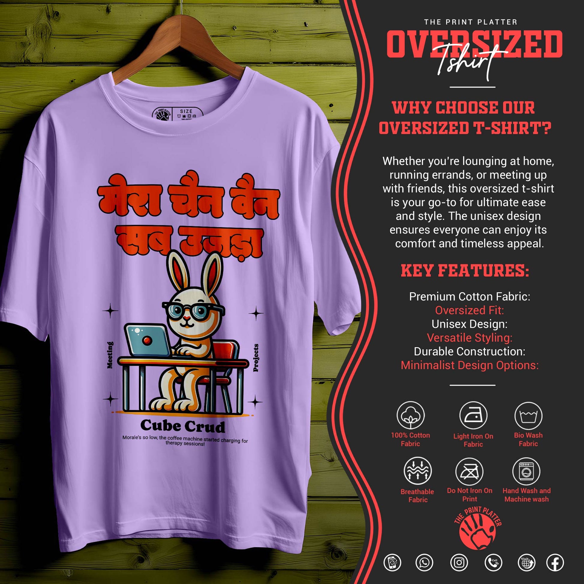 Cube-Crud OVERSIZED T-SHIRT FOR UNISEX BIO WASH |83