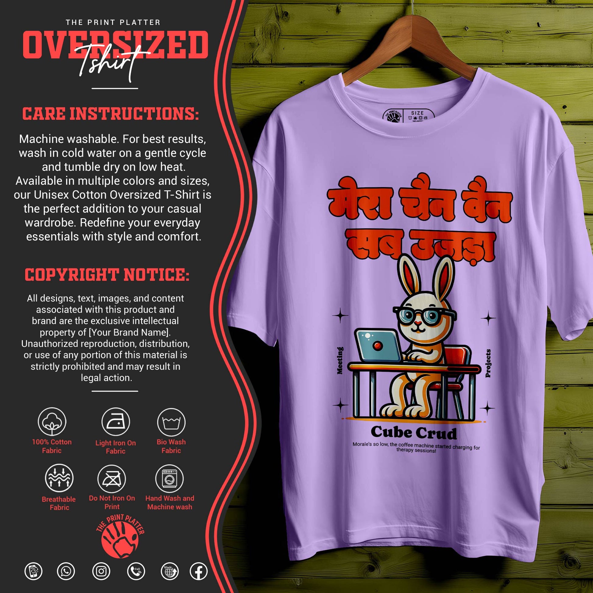 Cube-Crud OVERSIZED T-SHIRT FOR UNISEX BIO WASH |83