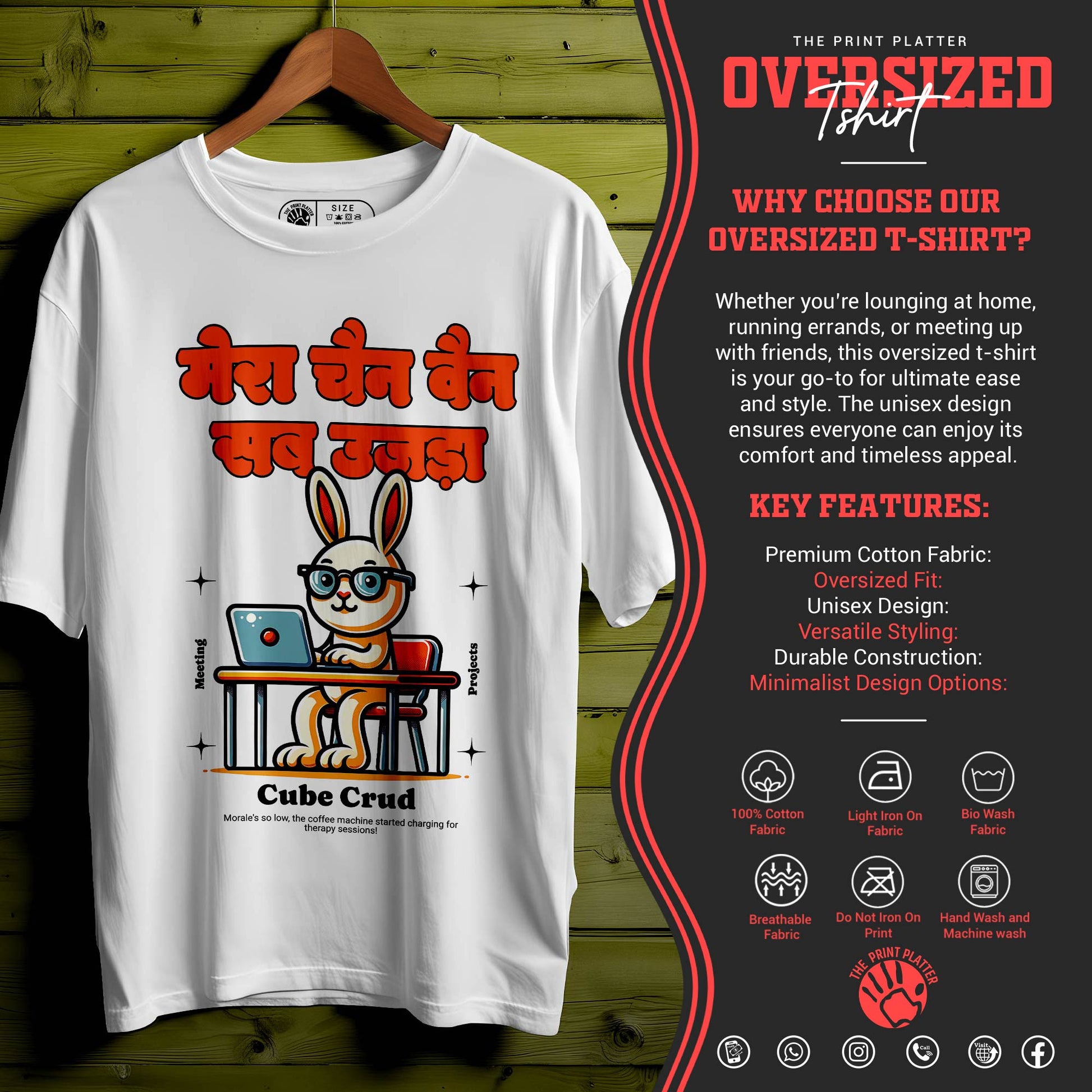 Cube-Crud OVERSIZED T-SHIRT FOR UNISEX BIO WASH |83