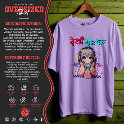 DESHI-MUZIK T-SHIRT FOR UNISEX BIO WASH |85
