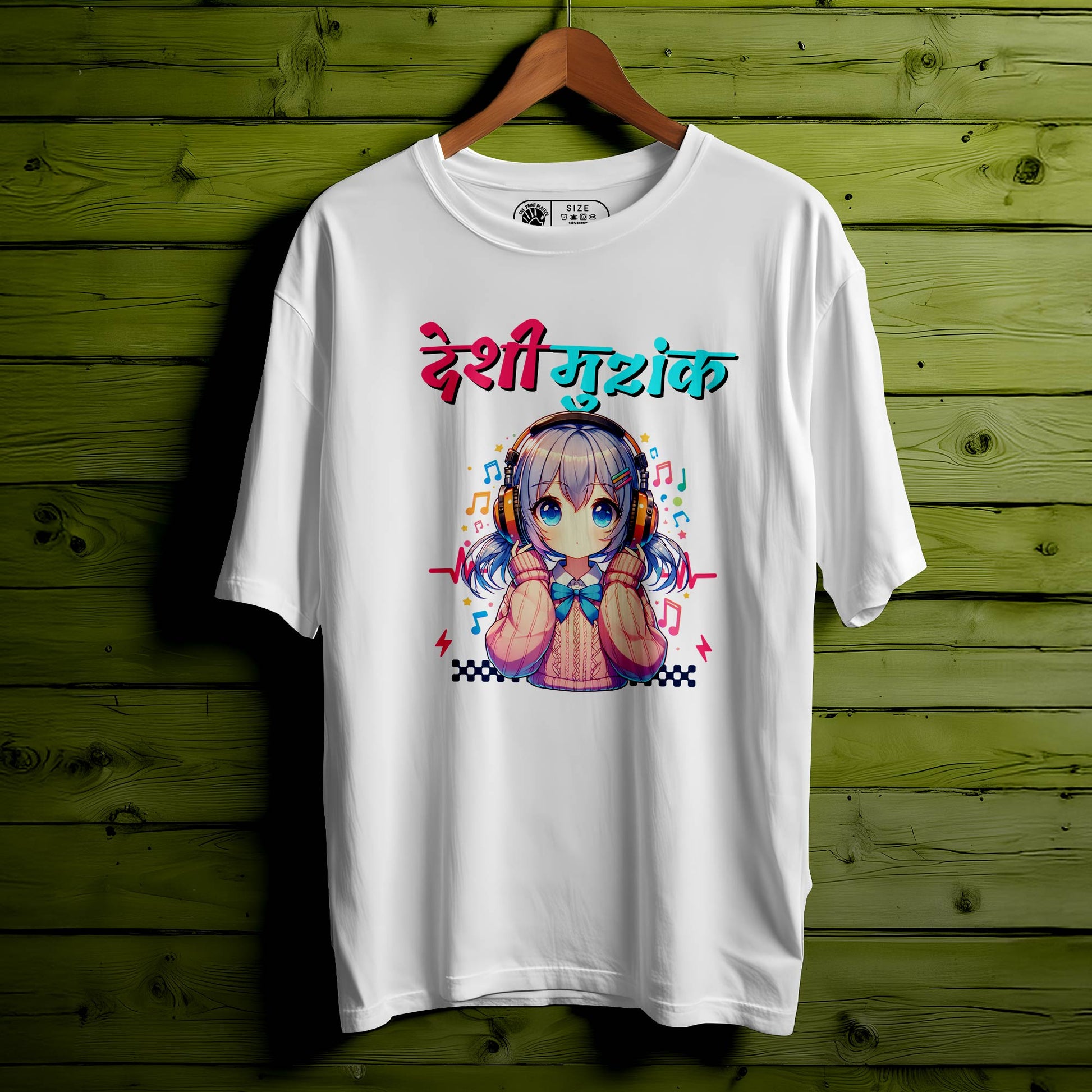DESHI-MUZIK T-SHIRT FOR UNISEX BIO WASH |85