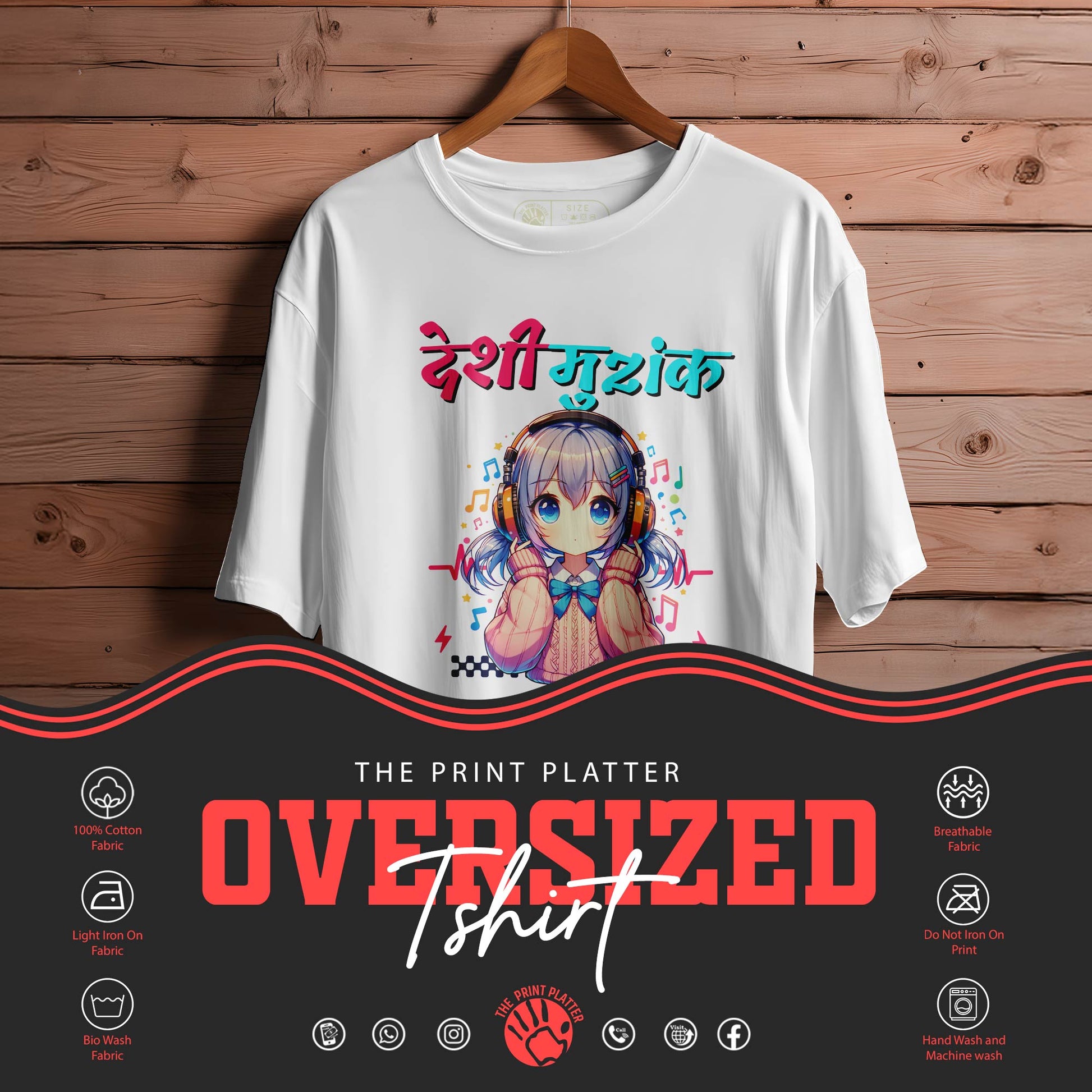 DESHI-MUZIK OVERSIZED T-SHIRT FOR UNISEX BIO | 86