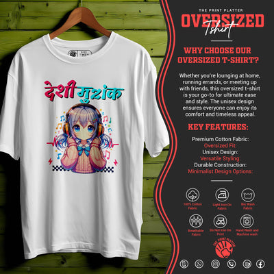 DESHI-MUZIK T-SHIRT FOR UNISEX BIO WASH |85