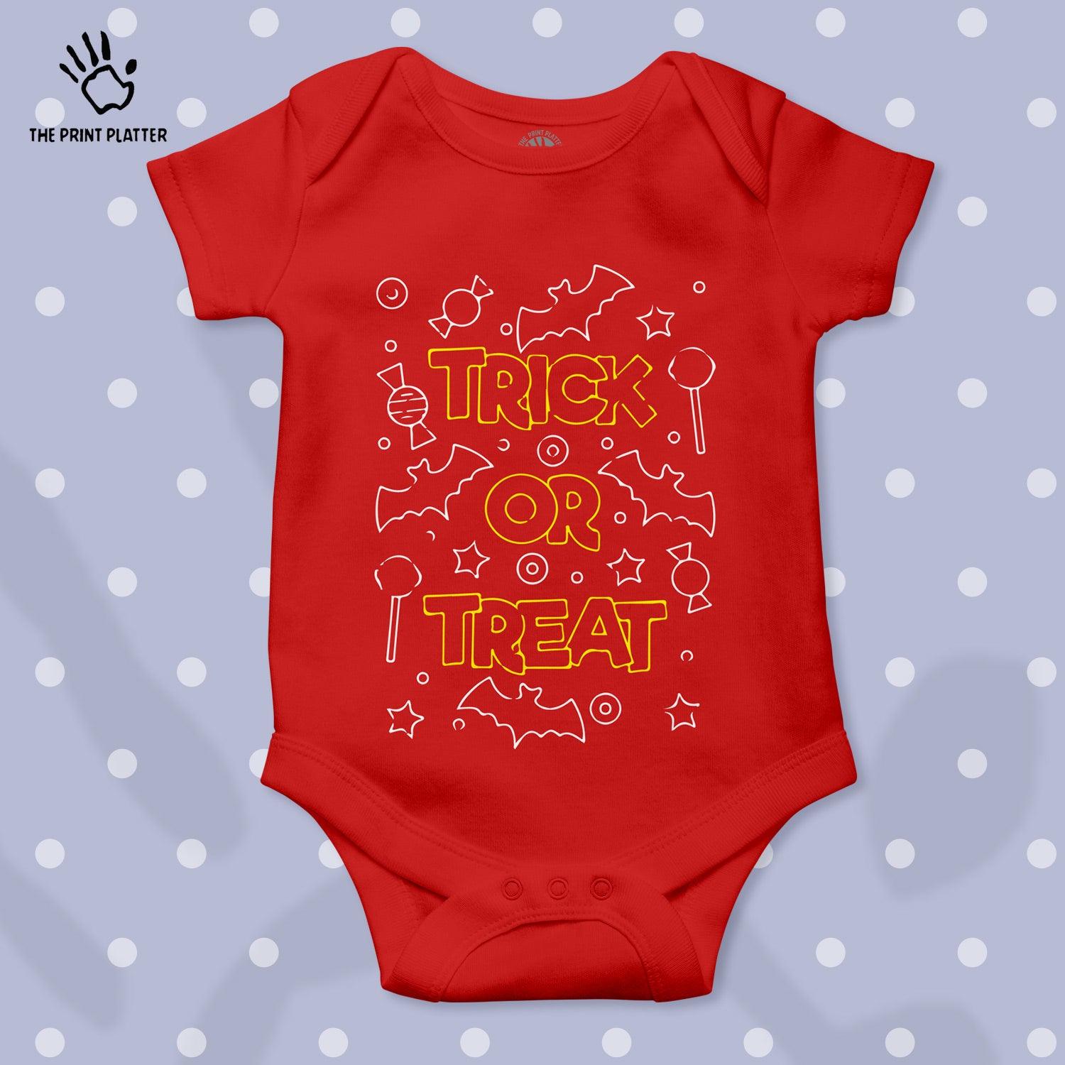 Trick Or Treat Unisex Half Sleeve Romper