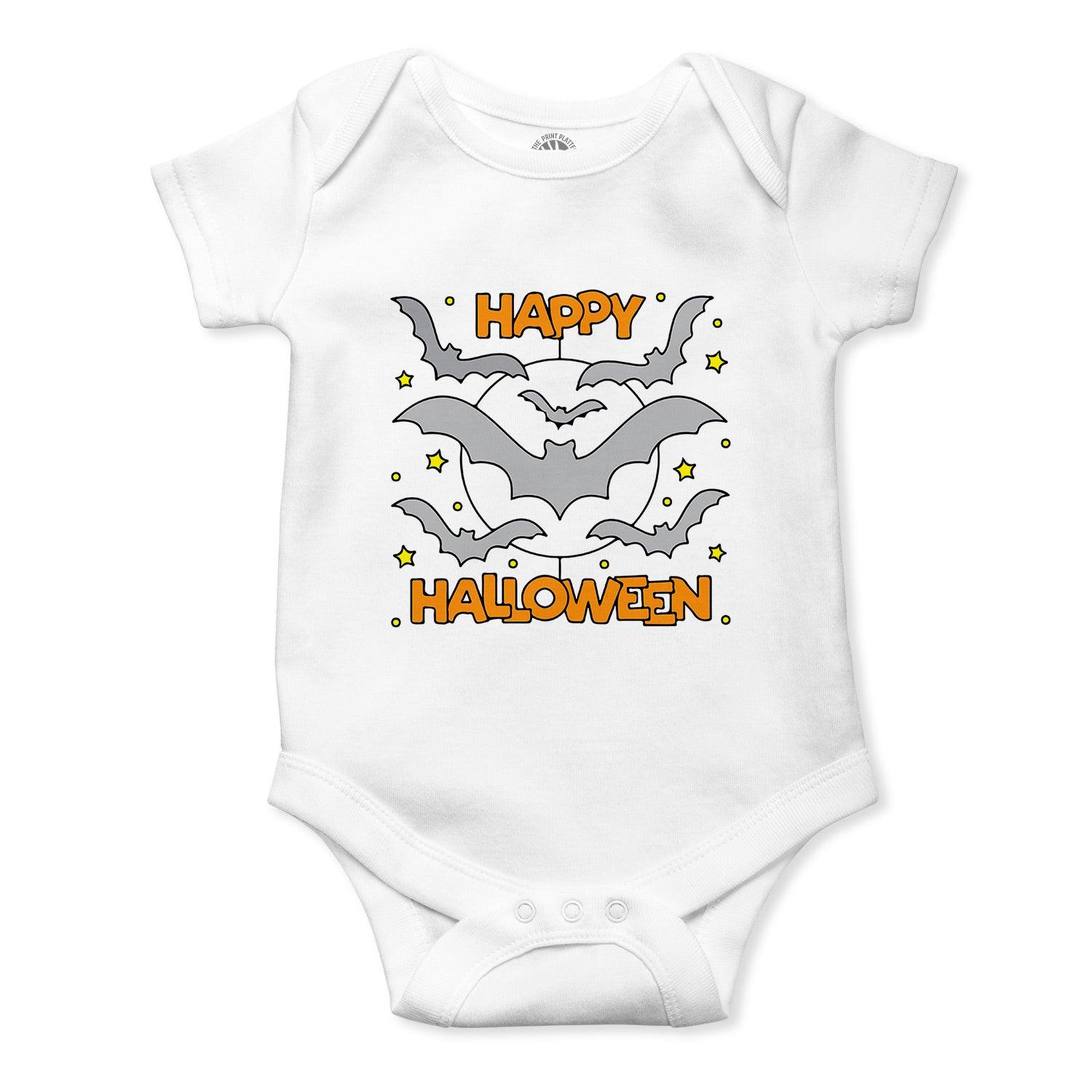 Happy Halloween Unisex Half Sleeve Romper