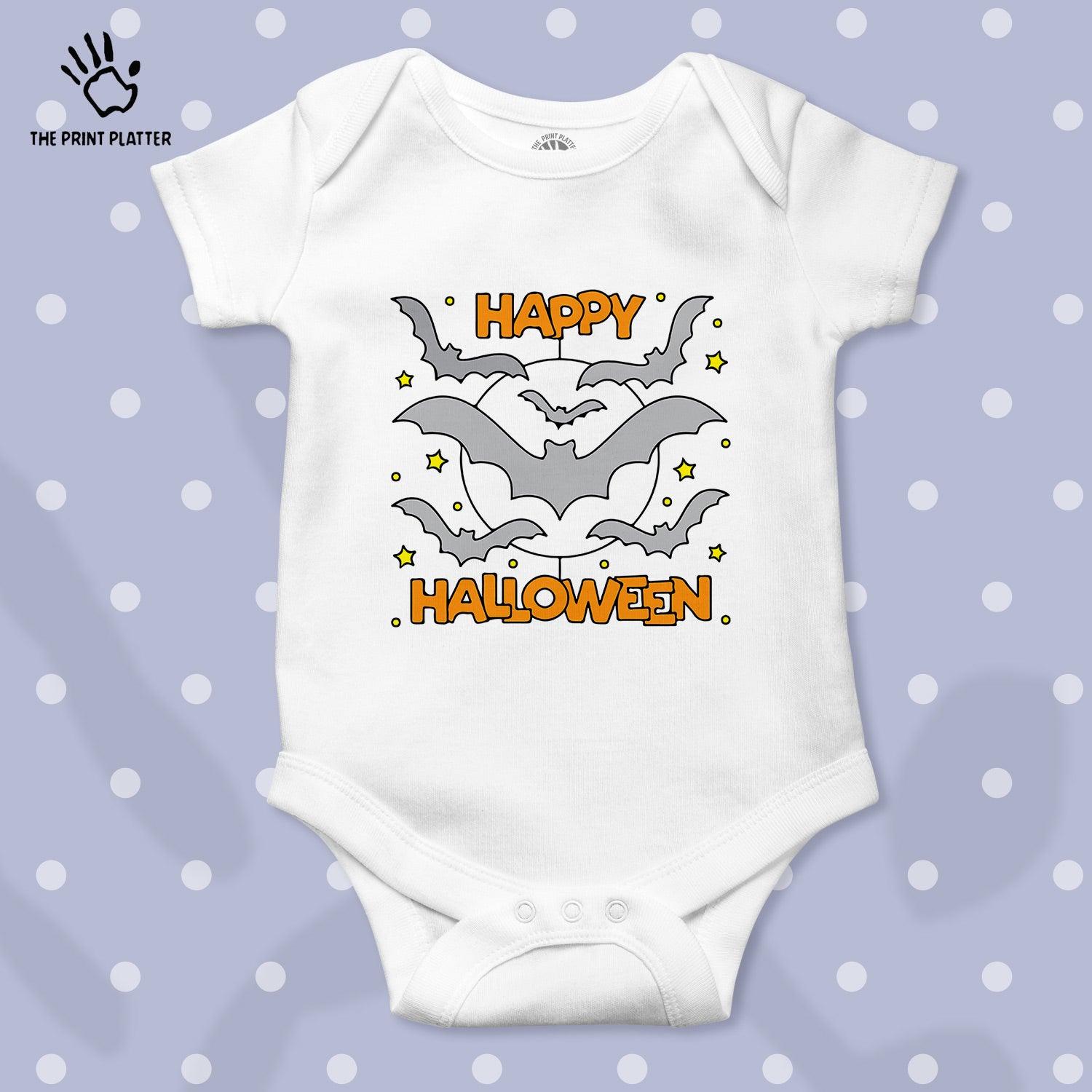 Happy Halloween Unisex Half Sleeve Romper