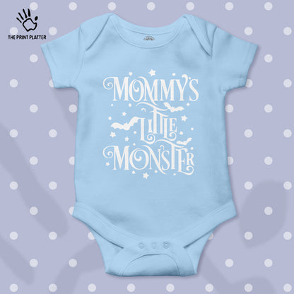 Mommy's Little Monster Unisex Half Sleeve Romper
