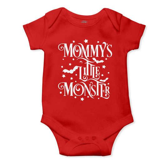 Mommy's Little Monster Unisex Half Sleeve Romper
