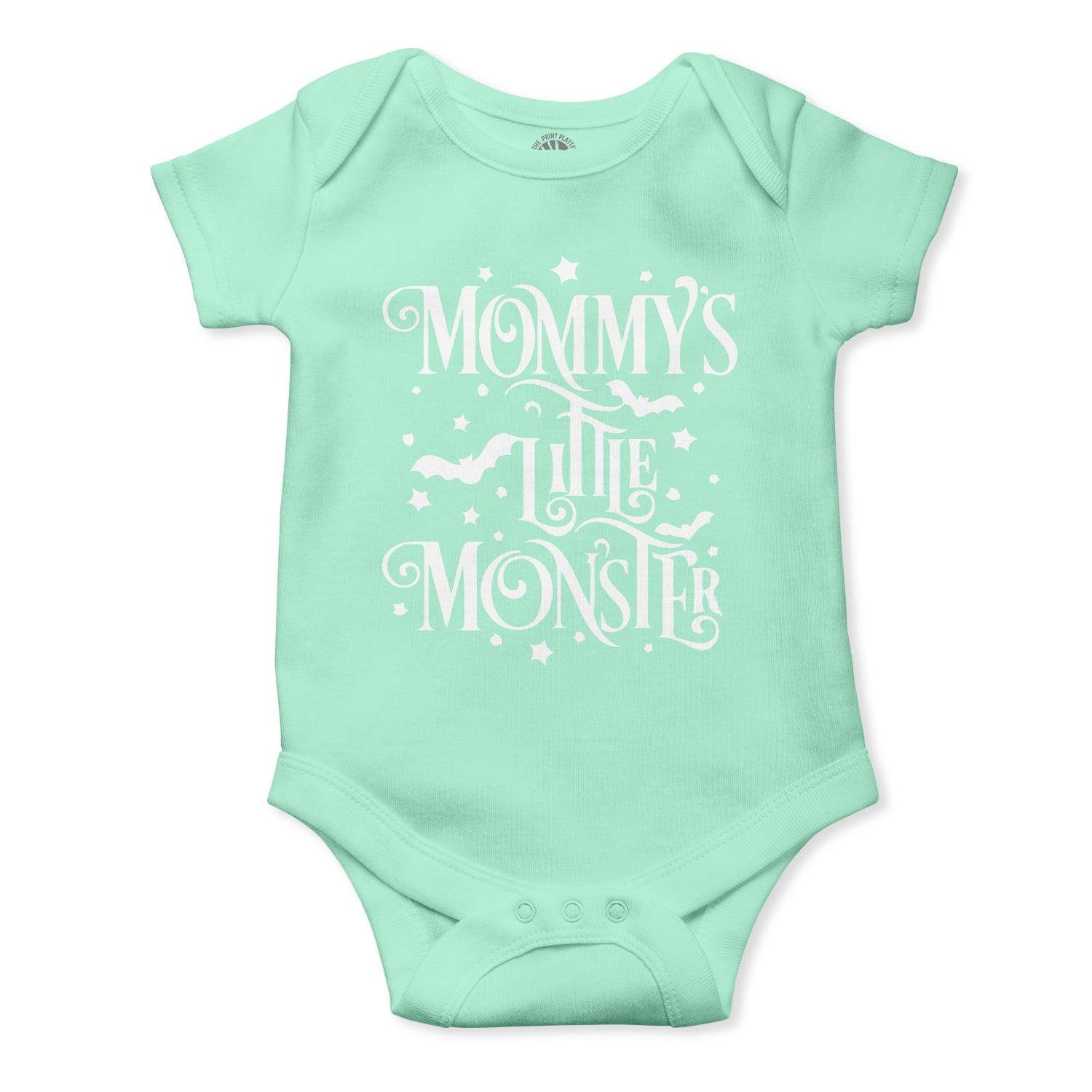 Mommy's Little Monster Unisex Half Sleeve Romper