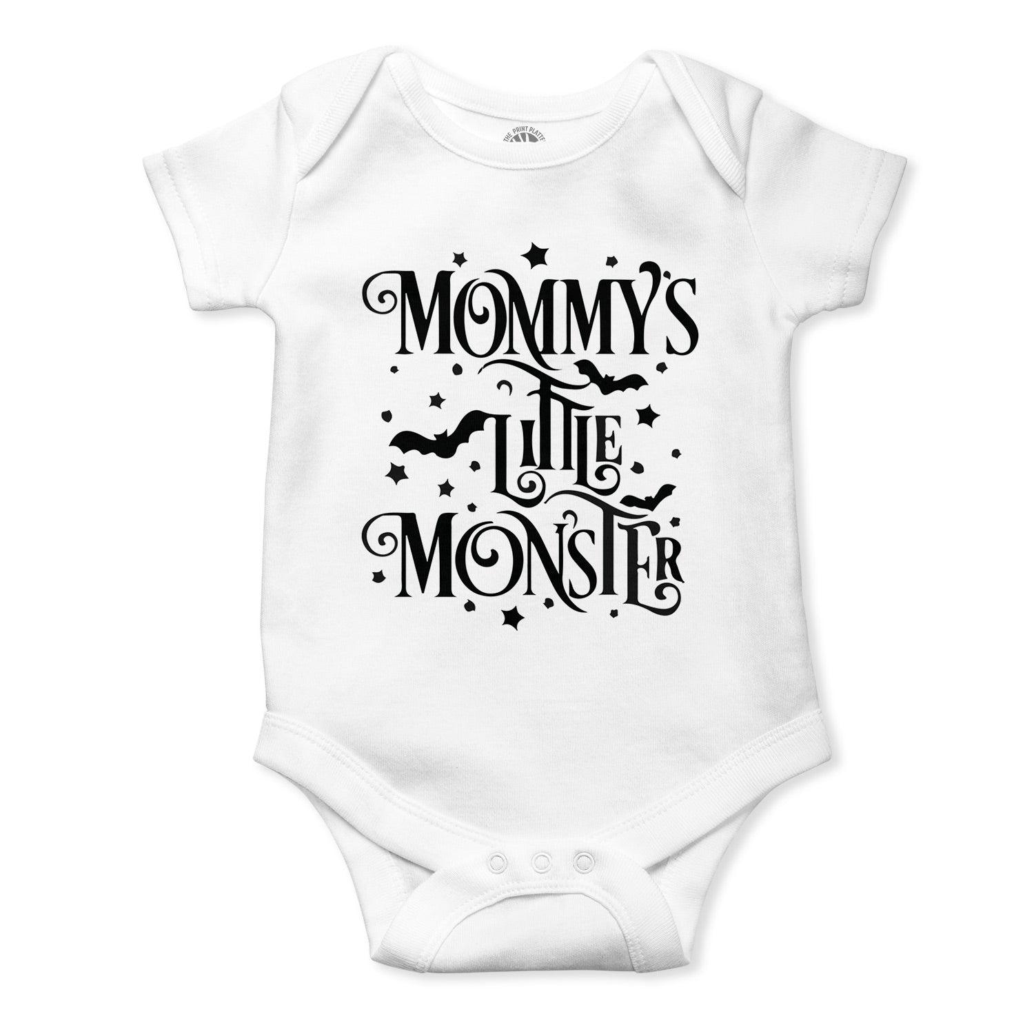 Mommy's Little Monster Unisex Half Sleeve Romper