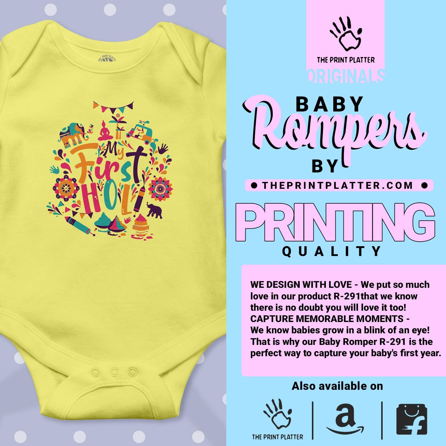 My First Holi Unisex Half Sleeve Romper