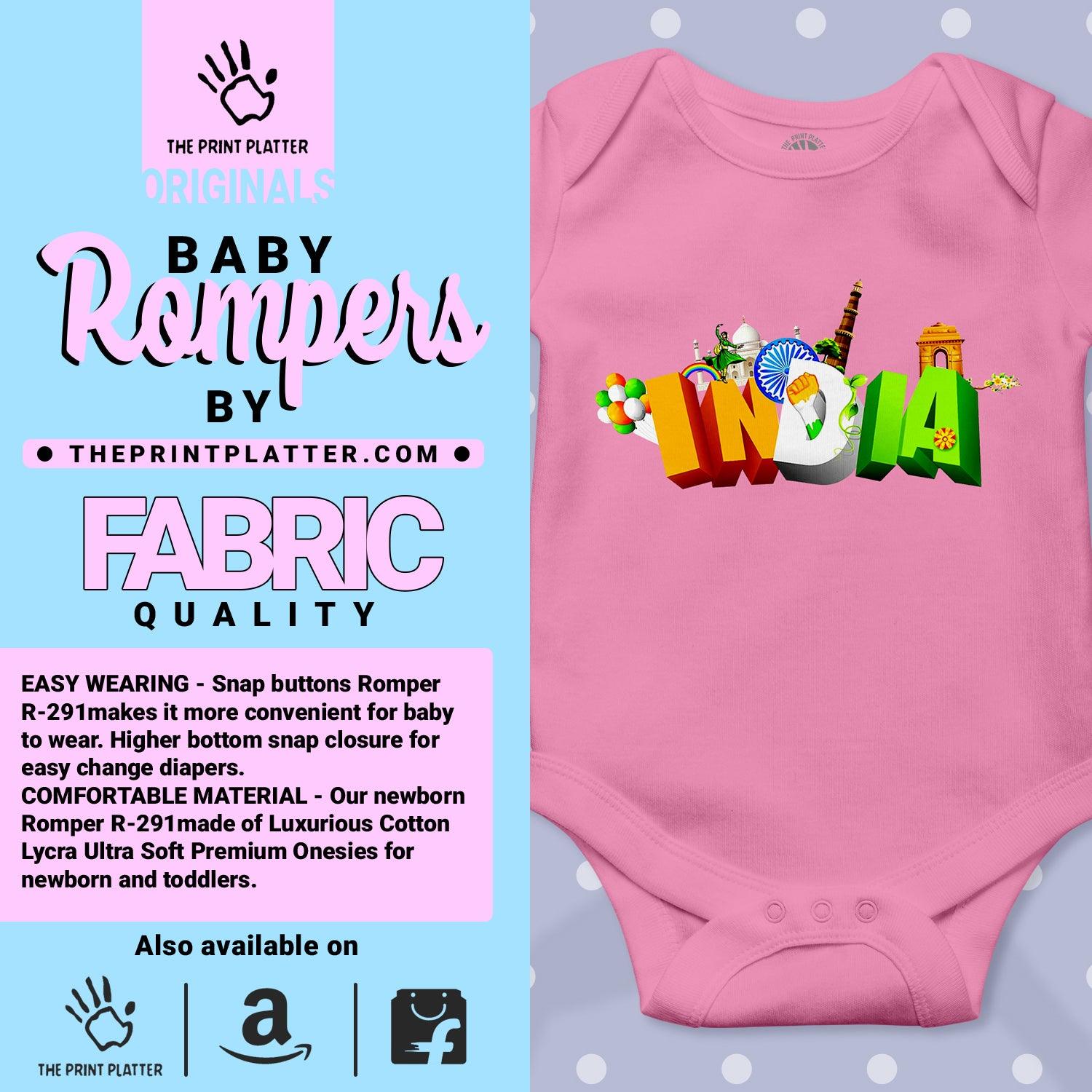 Republic Day Unisex Half Sleeve Romper