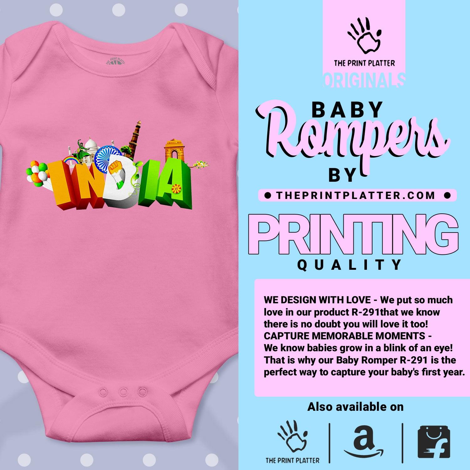 Republic Day Unisex Half Sleeve Romper