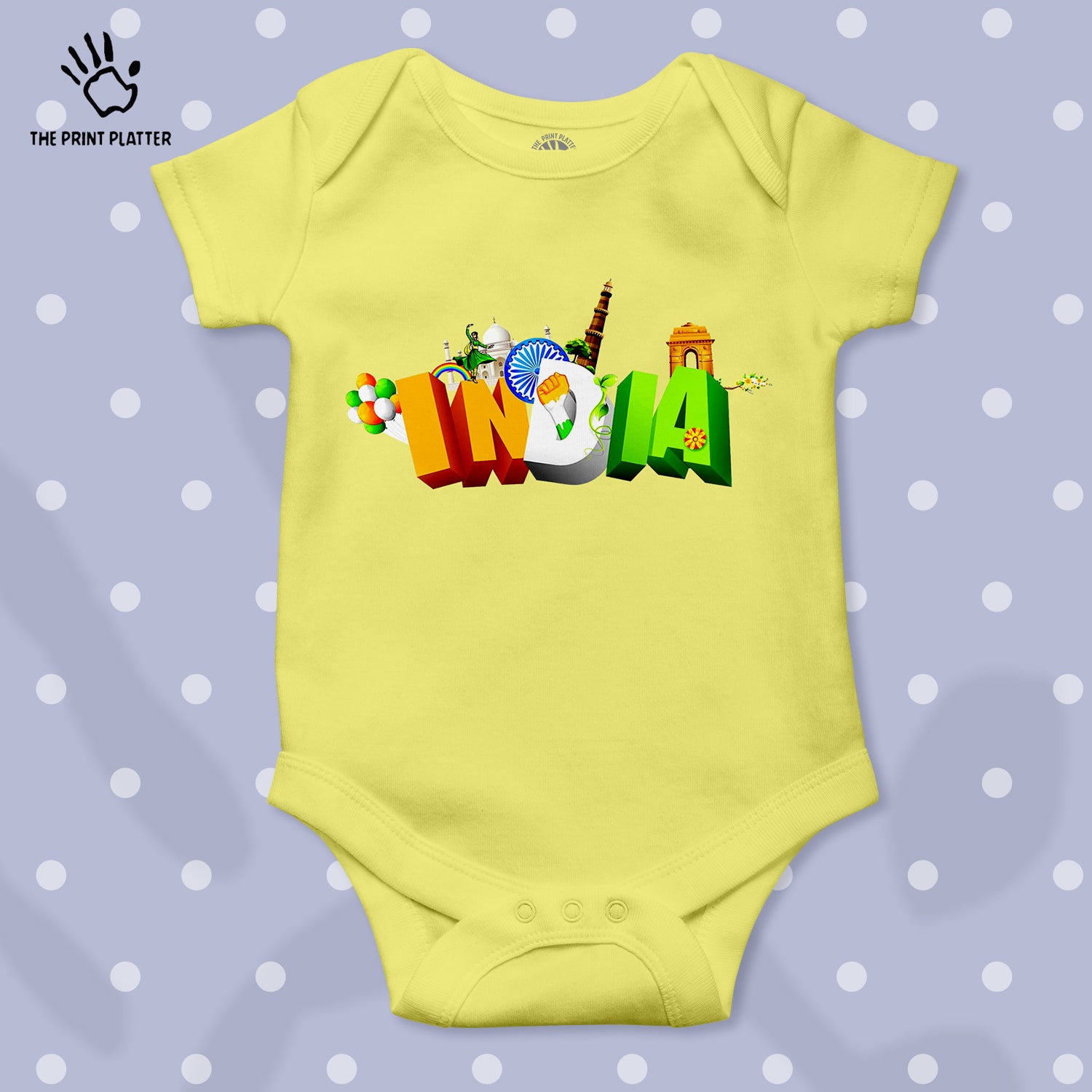 Republic Day Unisex Half Sleeve Romper