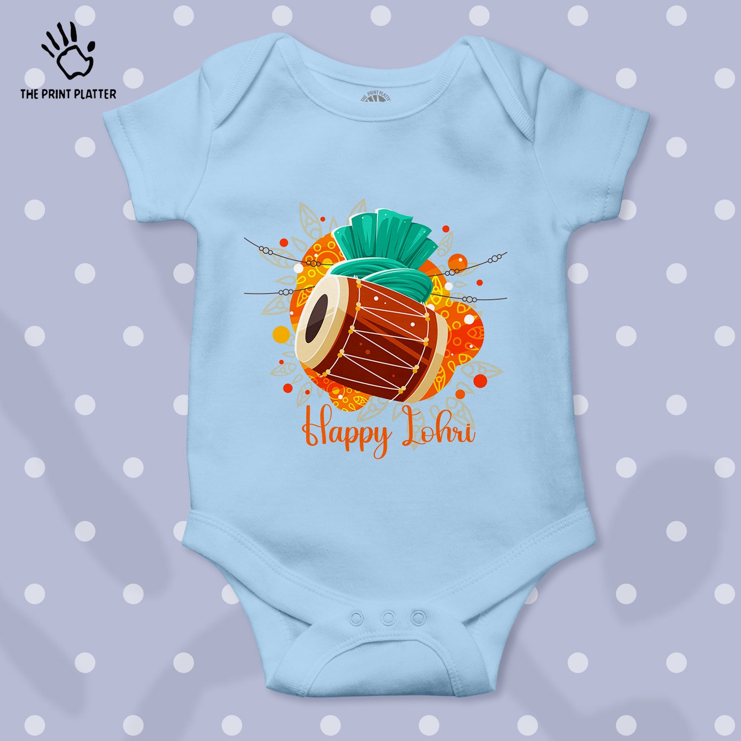 Happy Lohri Unisex Half Sleeve Romper