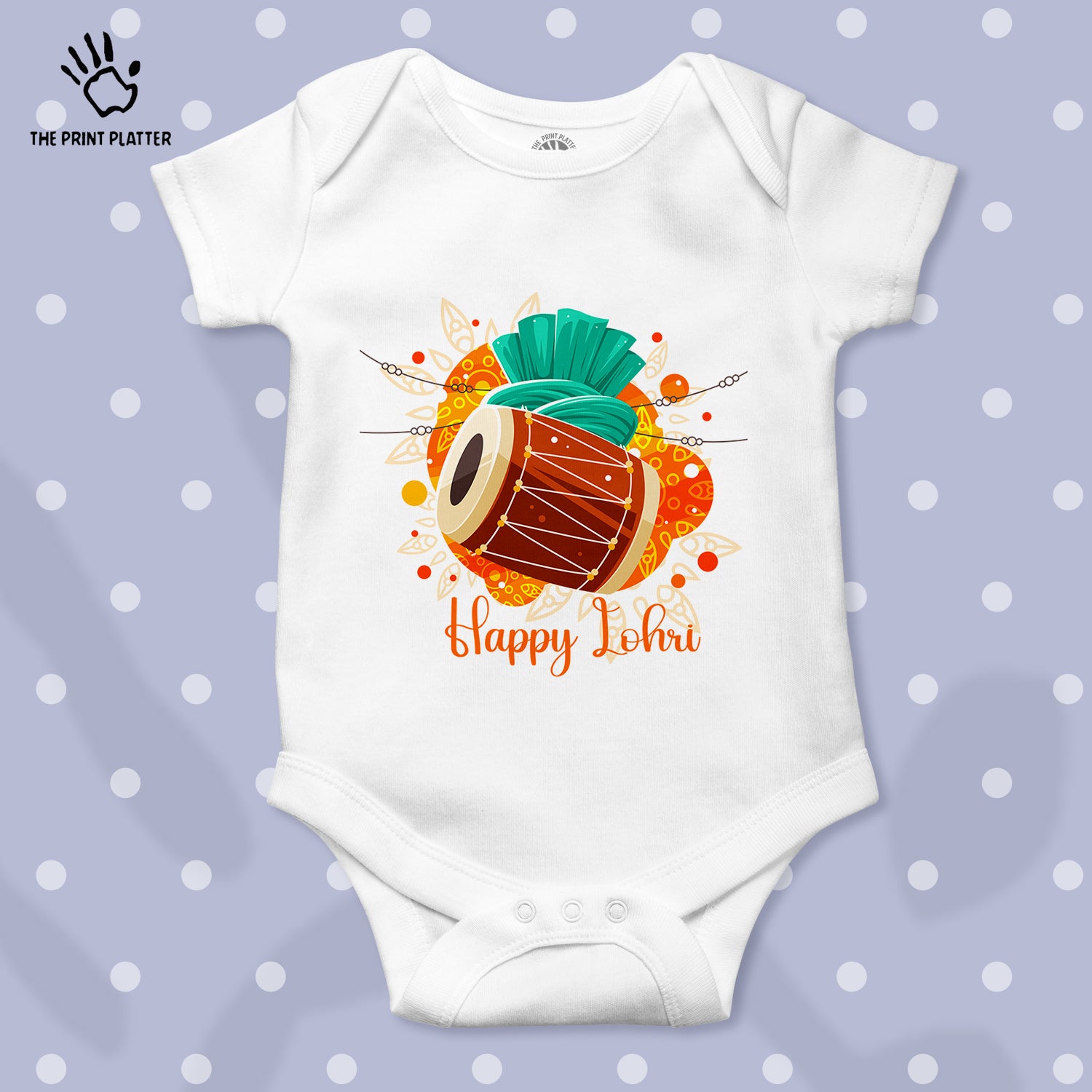 Happy Lohri Unisex Half Sleeve Romper