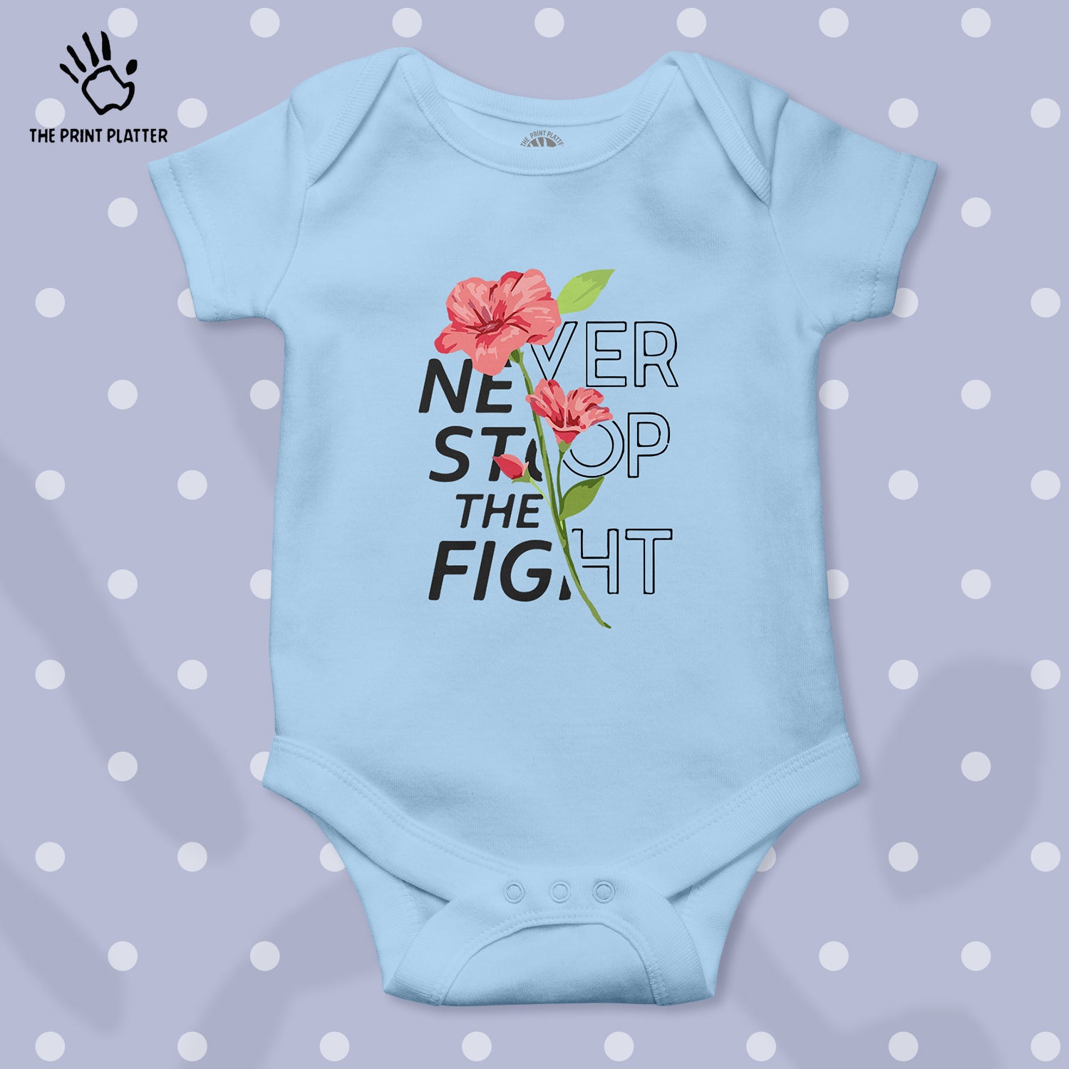 Never Stop The Fight Unisex Half Sleeve Romper