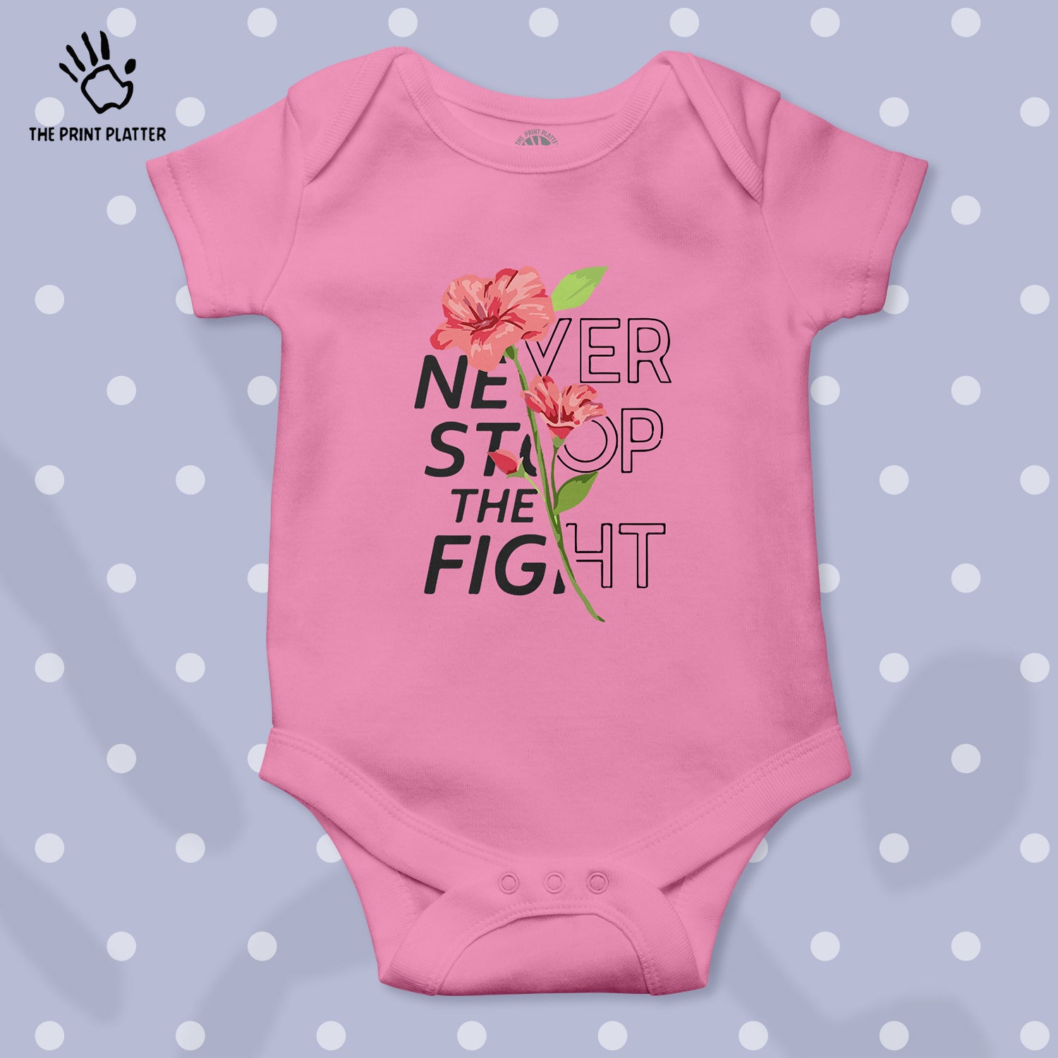 Never Stop The Fight Unisex Half Sleeve Romper